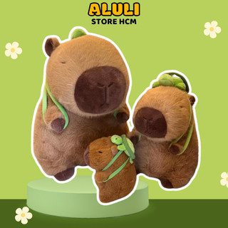Gấu bông Capybara kèm balo dễ thương.Capybara nhồi bông êm mịn