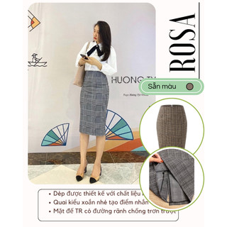Chân Váy Caro Kẻ Sọc Ôm Body Tôn Dáng Thanh Lịch Thời Trang Rosa DV-0040