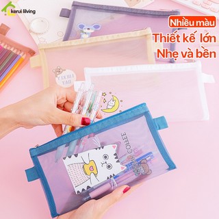 Đồ đựng bút bằng lưới PIKUP, túi đựng bút, túi lưới để đồ đơn giản tiện dụng nhiều kiểu dáng màu sắc