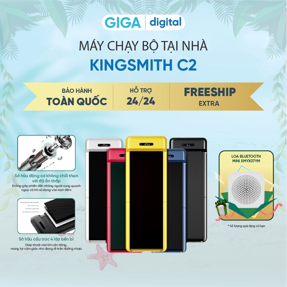 Máy chạy bộ KingSmith Walkingpad C2 WPC2F các màu - Gấp gọn thông minh - BH 12 Tháng