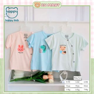 Áo sơ sinh cộc tay khuy cài chất mát sz3_9kg