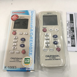 {TẶNG PIN}Điều Khiển Điều Hòa Đa Năng CHUNGHOP K-100ES-Sản phẩm dùng THAY THẾ cho các loại khiển điều hòa