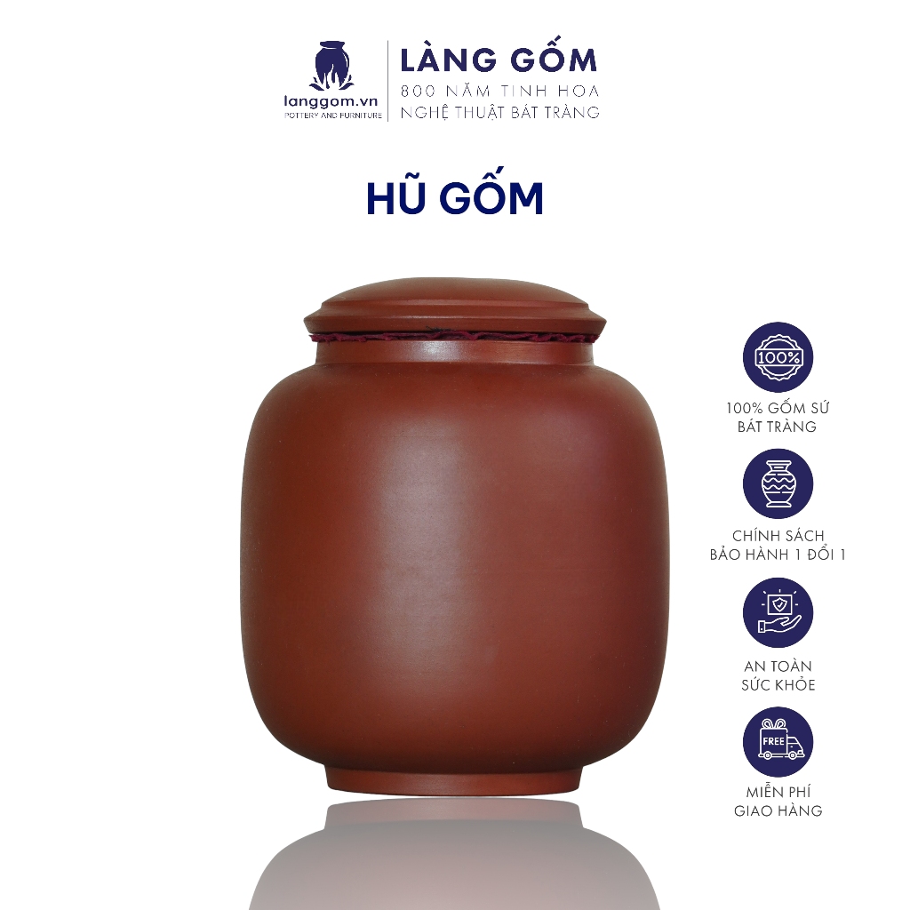 Hũ gốm sứ đựng trà, cà phê, hũ trà men hoả biến - Gốm sứ Bát Tràng cao