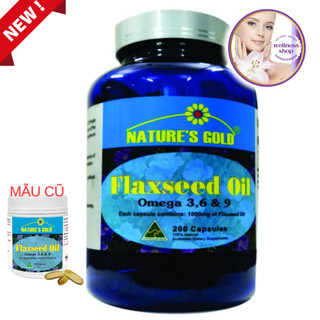 Omega 3, 6 & 9 1000mg Flaxseed Oil - Viên uống giảm mỡ máu ổn định huyết áp chống xơ vữa động mạch tai biến đột quỵ 200v