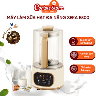 Máy làm sữa hạt đa năng SEKA E500 lưỡi dao 12 cánh siêu bền, chống ồn, dung tích lớn 1500mL, 10 chức năng - Bảo hành 12T