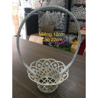 Giỏ nhựa cắm hoa, giỏ cắm hoa ngày lễ, cắm để bàn tiệc cưới,sinh nhật