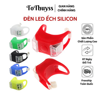 Đèn ếch silicon gắn xe đạp với 2 bóng led và 3 chế độ sáng nhiều màu sắc độ bền cao