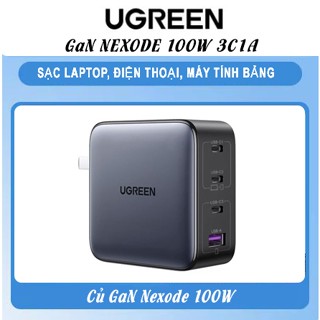 Bộ sạc Ugreen GaN 65W - 100W USB-C USB-A Sạc Nhanh Nhiều Cổng