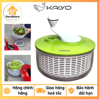 Rổ quay rau li tâm Kaiyo 5,5 lít màu đỏ đường kính 26cm, tiện lợi, dễ sử dụng, BH chính hãng