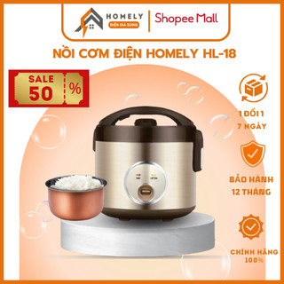 Nồi Cơm Điện Homely HL-18, Dung tích 1.8L, Công suất 700W, Thiết Kế Sang Trong, Tay Cầm Nhỏ Gọn Bảo Hành 12 Tháng