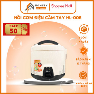 Nồi Cơm Điện Cầm Tay HL-008, Dung Tích 1.8L, Công Suất 700W, Có Chế Độ Giữ Ấm 3D | Bảo Hành 12 Tháng