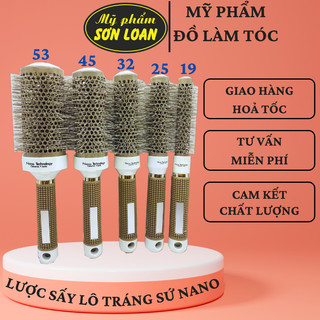 Lược sấy tròn tạo kiểu xoăn tráng sứ nano