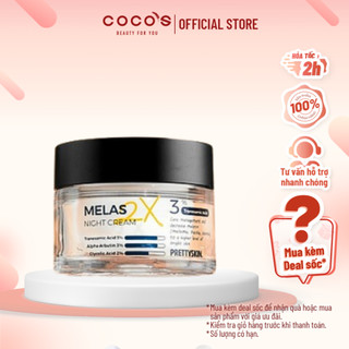 Kem dưỡng pretty skin melas 2x night cream, kem dưỡng ban đêm trắng da, kem dưỡng mờ thâm sạm nám 50ml