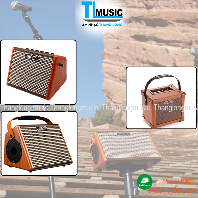 Ampli/ Amply/ Âm ly Guitar Acoustic Aroma(chính hãng) AG10A, AG15A, AG26A(Bản quốc tế)