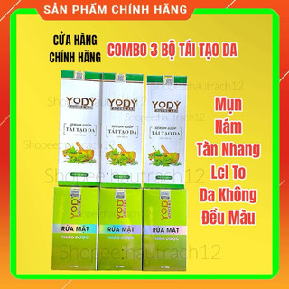 COMBO TÁI TẠO DA PHƯƠNG ANH ( 3 Serum Tái Tạo Da + 3 Bột Rửa Mặt )