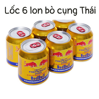 Lốc 6 lon nước tăng lực bò cụng Thái 250ml