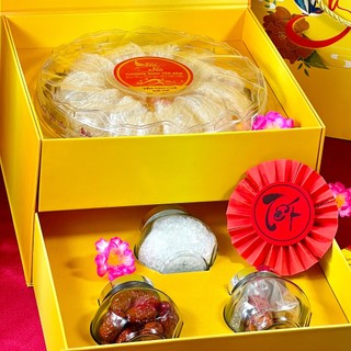HỘP QUÀ CAO CẤP 2 TẦNG YẾN TỔ TINH CHẾ SỢI VIP 100GR