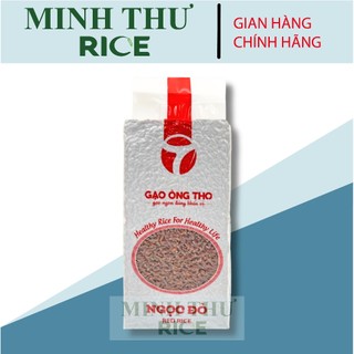 Gạo Lứt Đỏ Huyết Rồng, gạo Ông Thọ hút chân không túi 1kg