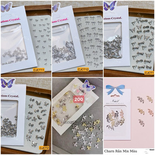 Charm nơ kim loại - phụ kiện trang trí móng , gắn móng.