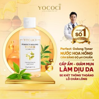 Nước hoa hồng Yococi 110g cấp ẩm, sáng da giúp cân bằng độ pH, làm sạch sâu - Perfect Oolong Toner