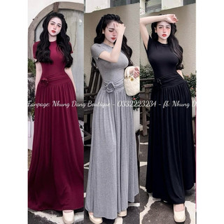 Đầm maxi dài hoa bụng(larrong )