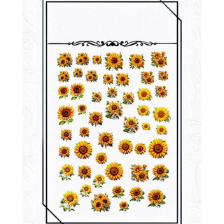 Hình bóc dán mẫu hoa hướng dương sticker dán