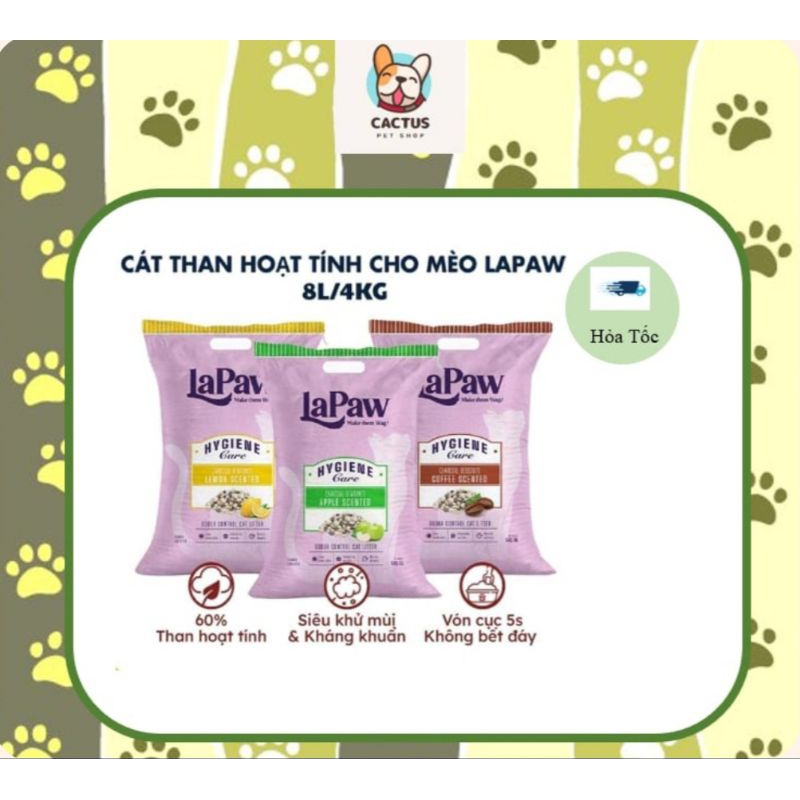 [ 8L] Cát Vệ Sinh Than Hoạt Tính Lapaw