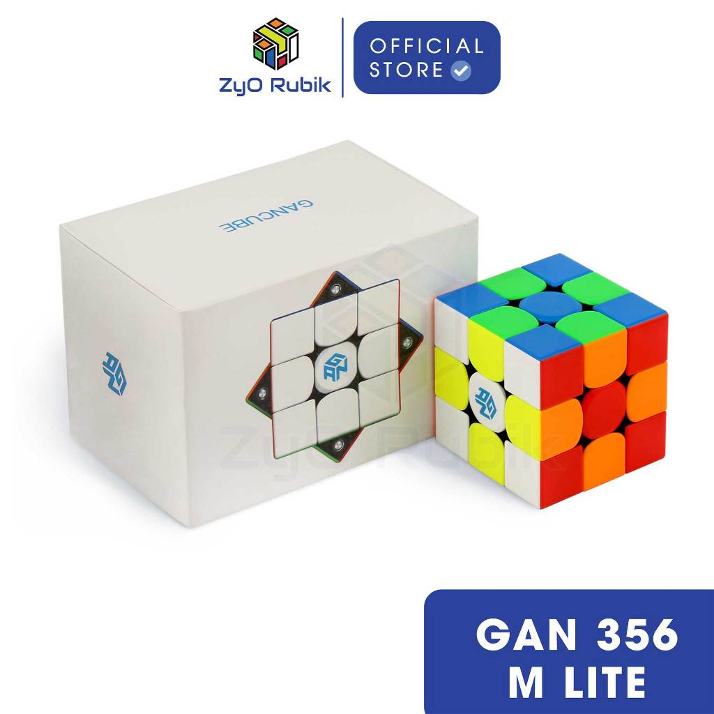 Rubik Gan 356 M  Có Nam Châm Cao Cấp Stickerles ( Không Ges) - ZyO Rubik