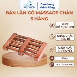 Bàn massage chân bằng gỗ 5 hàng,bàn lăn chân gỗ giúp cải thiện sức khỏe , giảm đau mỏi
