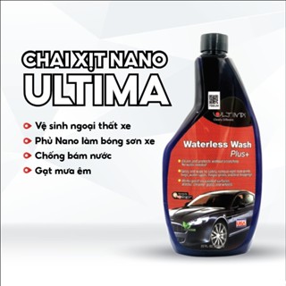 Chai Xịt Nano Dẻo Ultima Vệ Sinh, Phủ Bóng, Chống Bám Nước Cho Ô Tô Số 1 Ở Mỹ (Tặng Khăn Chuyên Dụng)