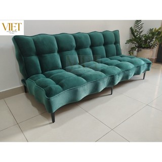  Sofa bed gấp lên xuống sofa nhung phòng khách phòng ngủ mở thành giường bọc nỉ siêu sang 
