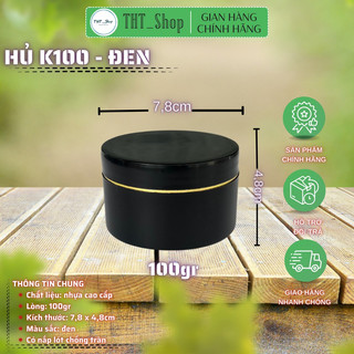 HỦ ĐỰNG KEM BODY 100GR MÀU ĐEN  - loại 1-k100