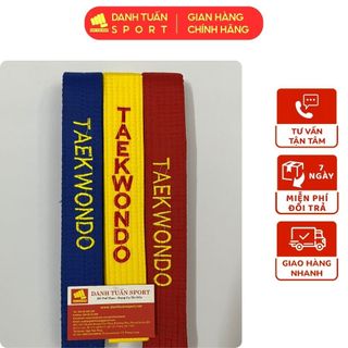 Dây Đai Võ Thuật, Đai Môn Phái Taekwondo, Thêu Chữ Đẹp, Loại Tốt, Dài, Bền, Các Màu