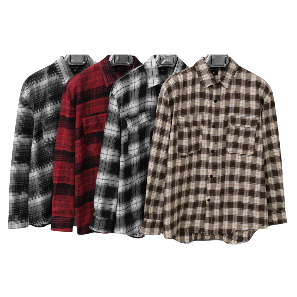 Áo sơ mi dài tay Flannel Odin Club, Áo sơ mi thời trang nam nữ unisex, Local Brand ODIN CLUB - Hàng mới về