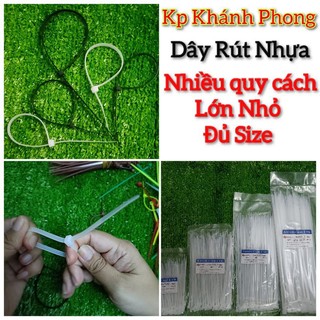 100 sợi 1 bịch dây rút nhựa trắng đen 5x150cm .8x 150cm bảng nhỏ bảng lớn