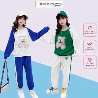 Bộ đồ thu đông richkids dành cho bé gái từ 10kg đến size đại