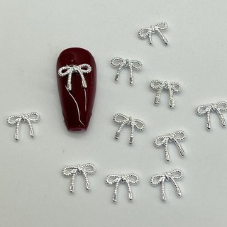 Charm nơ gắn móng trang trí móng sét 30 viên, nơ gắn móng