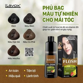 Dầu Gội Thảo Dược phủ Bạc 100% Lavox Flash- Dung tích lớn 200ml