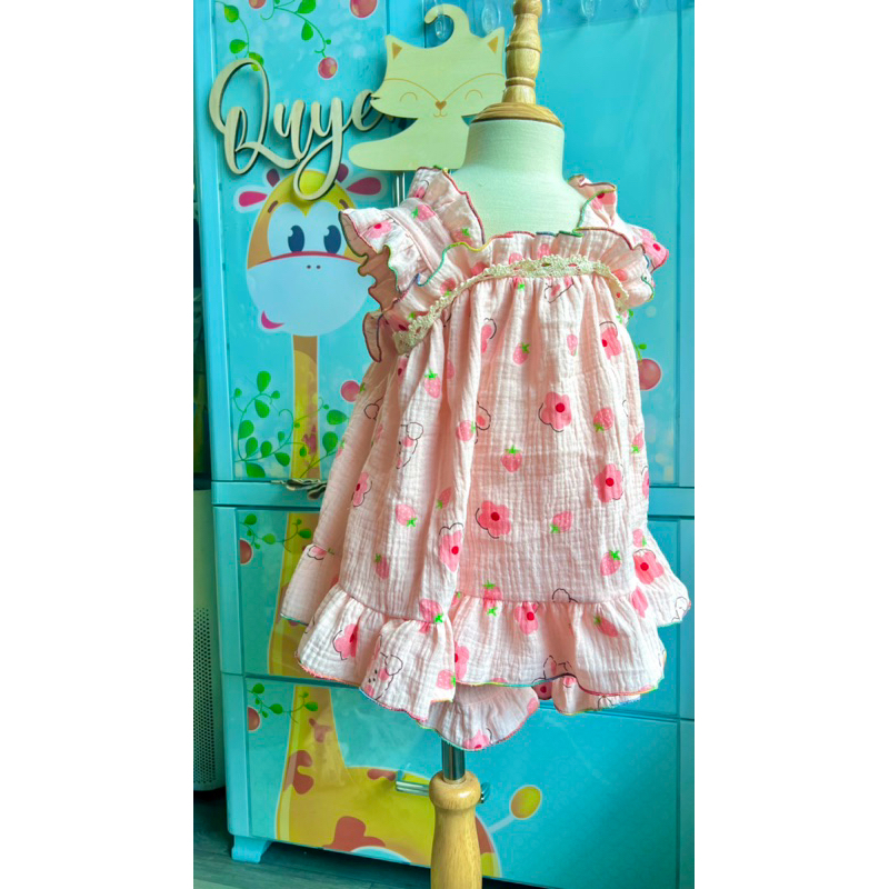 Đồ bộ bé gái vải xô muslin