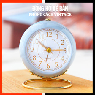 Đồng hồ báo thức để bàn,Đồng để bàn Decor kiểu dáng Vintage,Đồng hồ trang trí phòng ngủ,bàn làm việc