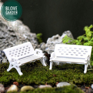 Tiểu cảnh Ghế trắng làm phụ kiện trang trí sen đá, xương rồng, terrarium, trang trí tiểu cảnh, chậu cây