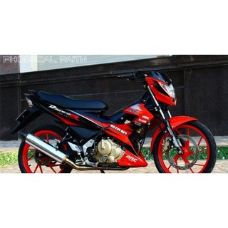 Tem dán xe Raider x cơ mẫu ten rời xe đỏ đen cao cấp 3 lớp bóng