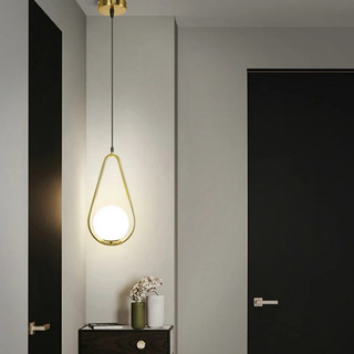 Đèn thả quả cầu khung giọt nước mạ đồng  ĐÔ THÀNH LIGHT