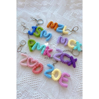 Móc khóa chữ cái/ ghép tên theo yêu cầu bằng len🧶🧶