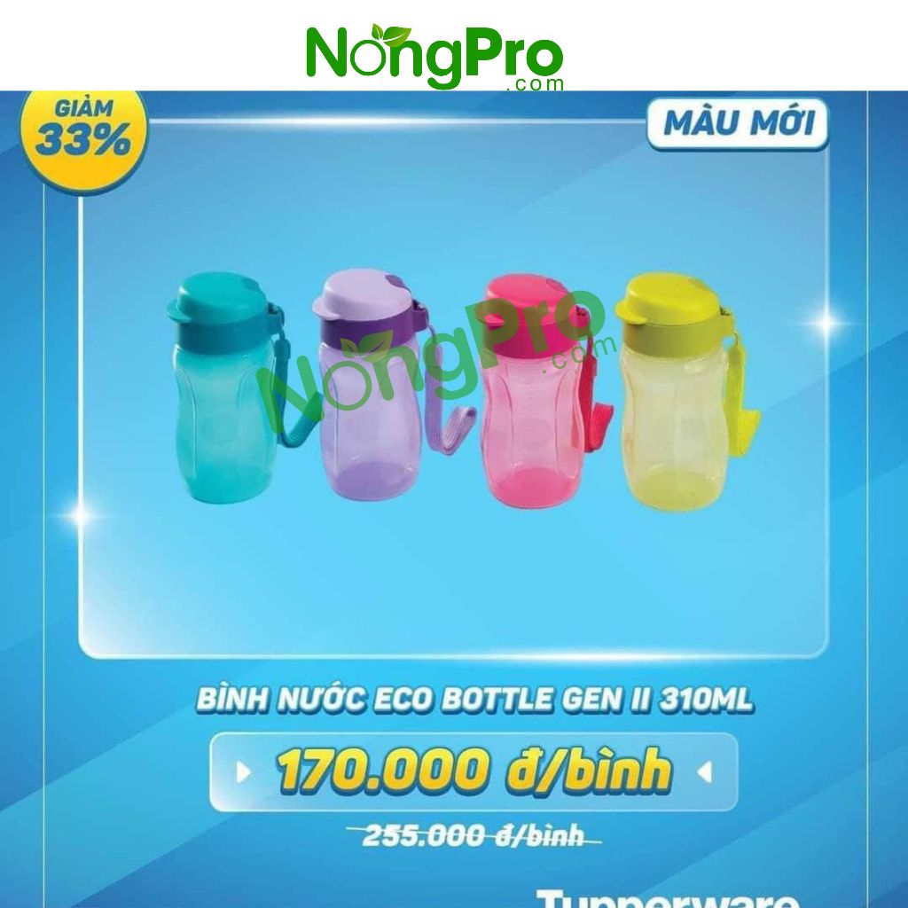 Bình Nước Tupperware cho bé,Bình nước cho bé, Bình nước cao cấp,Bình tupper ware chính hãng,Bình nước EcoBottle Gen310ml