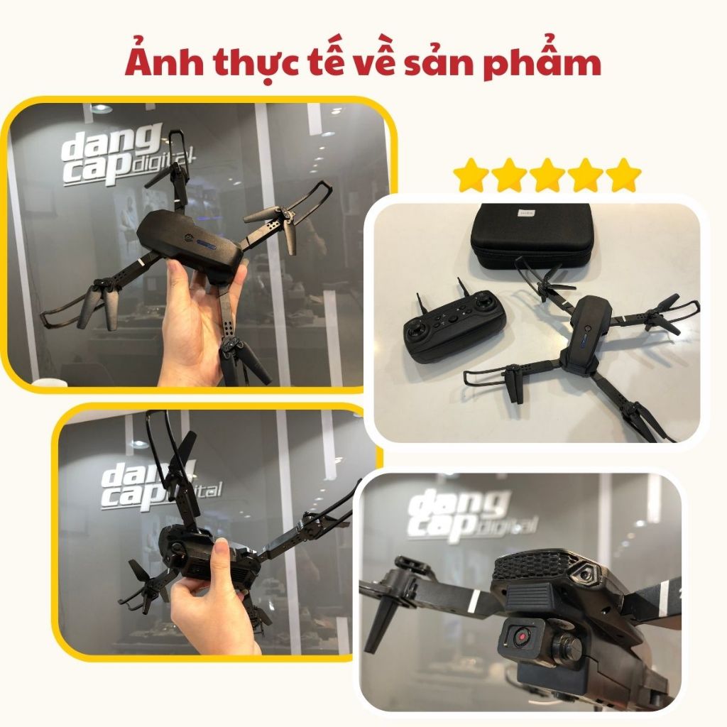 Flycam mini,Máy bay điều khiển từ xa E88 Max động cơ chổi than Pin 3.7v 1800mAh,Drone Playcam Camera HD Ztechflycam | BigBuy360 - bigbuy360.vn