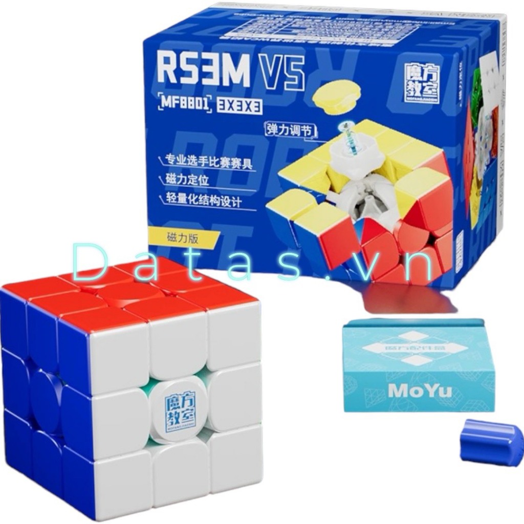 Rubik 3x3 MoYu RS3M V5 RS3 M 3x3 Magnetic Ball Core UV Rubic 3 Tầng Cao Cấp Nam Châm Đồ Chơi Trí Tuệ