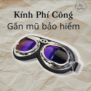 Kính Phi Công gắn mũ bảo hiểm UV400 ngăn bụi bặm,che nắng