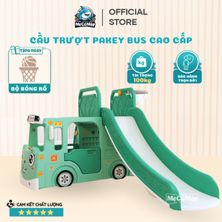 Cầu trượt Pakey Bus hàng siêu cấp rất dày và nặng, cầu trượt liên hoàn đẹp sẵn 3 màu