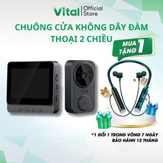 Chuông cửa camera chuông cửa không dây đàm thoại 2 chiều Chuông cửa M12 dễ dàng sử dụng không cần kết nối app đt [GD803]